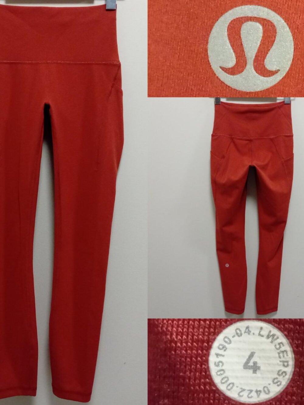 Lululemon Wunder Train High-Rise Tight with Pockets 24.5" Terra Orange Size 4 XS